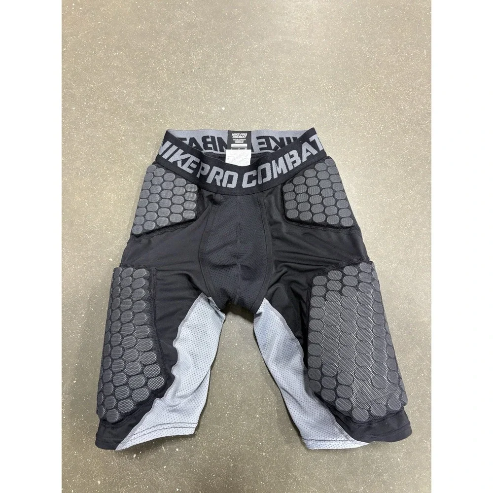 Nike Pro Mens Small NFL Black Solid Combat Hyperstong Padded Shorts Football